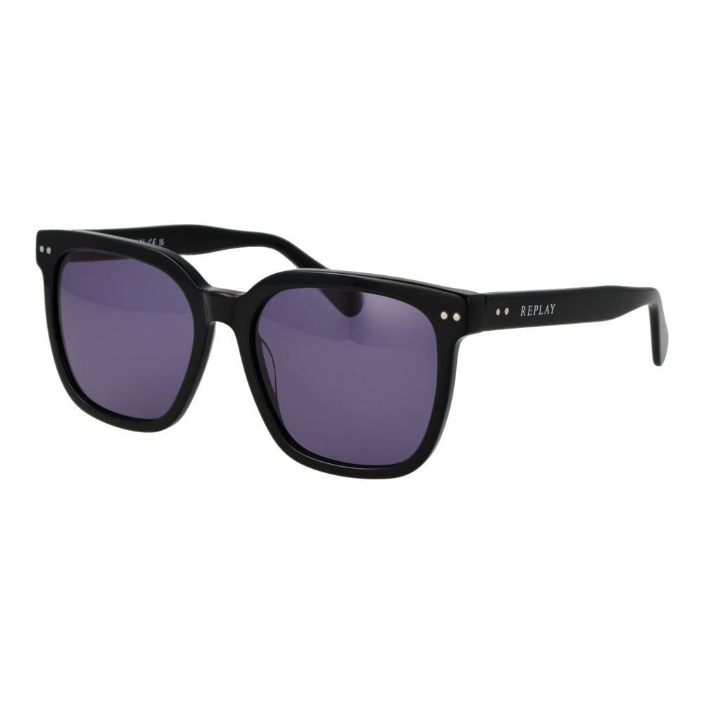 Replay Black Plastic Sunglasses