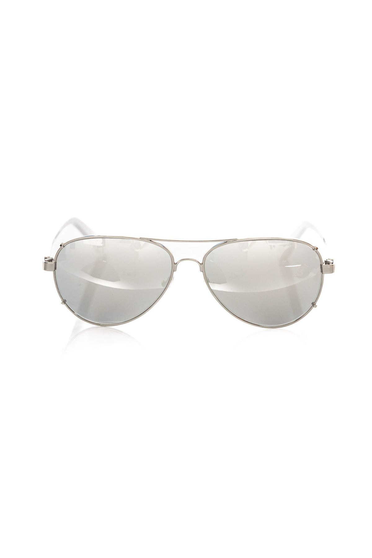 Frankie Morello Silver Metallic Fiber Men's Sunglass