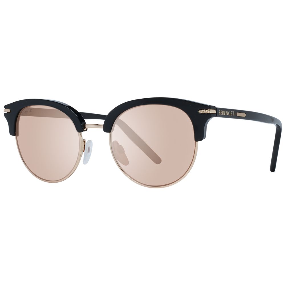 Serengeti Black Acetate & Metal Sunglasses