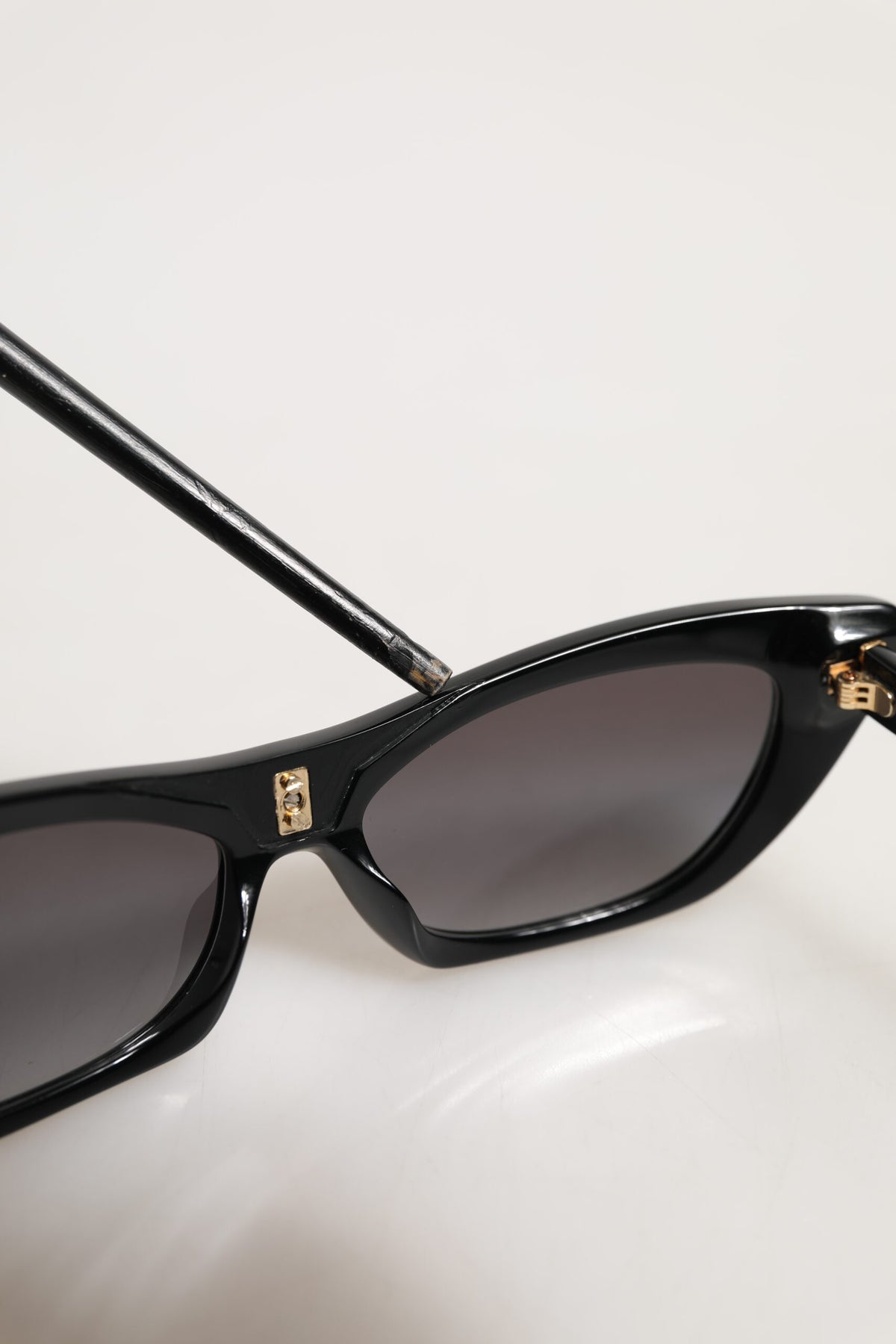 Dolce & Gabbana Black Re-Edition DNA Cat-Eye Frame Sunglasses