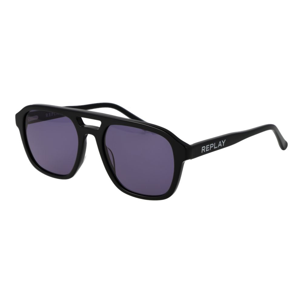 Replay Black Plastic Sunglasses