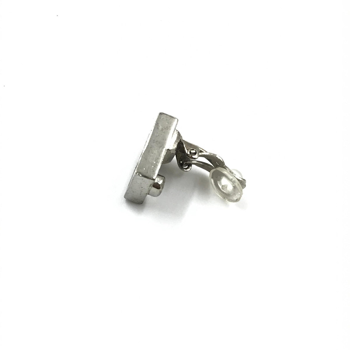 Chanel Coco Mark Earrings Black/White/Silver