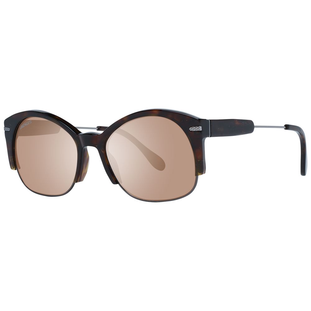 Serengeti Brown Acetate & Metal Sunglasses